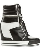DKNY 'Griffin Logo Varsity' Concealed Wedge Sneakers - Lyst