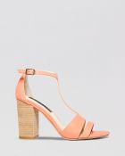Steven By Steve Madden Open Toe T Strap Sandals - Olyvia Block Heel - Lyst