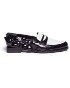 Maiyet Flower Appliqué Colourblock Leather Loafers - Lyst