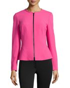 Lafayette 148 New York Wool-Blend Round-Neck Jacket - Lyst