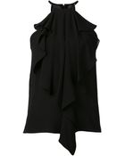Michael Kors Georgette Ruffle Top - Lyst