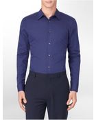 Calvin Klein Slim Fit Ministripe Cotton Shirt - Lyst
