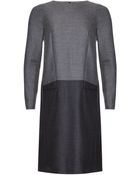 Jaeger Wool-Blend Colour Block Dress - Lyst