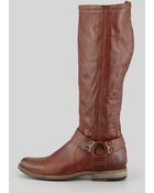 Frye Phillip Tall Harness Boot Cognac - Lyst