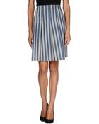 Jil Sander Navy Denim Skirt - Lyst