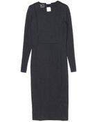 By Malene Birger Damata Grey Fitted Dress - Lyst