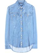 Balmain Denim Shirt - Lyst