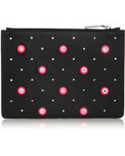 Jil Sander Perforated Leather Clutch - Lyst