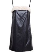 Christopher Kane Mink Trimmed Dress - Lyst