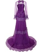 Honor Glass Organza Halter Gown - Lyst