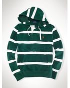 Polo Ralph Lauren Striped Fleece Hoodie - Lyst