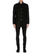 The Kooples Leather-Trimmed Wool-Blend Coat - For Men - Lyst