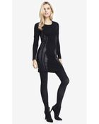 Express Mixed Stitch Cut-Out Sweater Dress - Lyst
