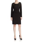 Marc New York By Andrew Marc Long-Sleeve Shimmer Scoopneck Dress - Lyst