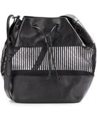 BCBGeneration Faux Leather Illusion-Detail Bucket Bag - Lyst