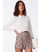 Missguided Josephine Collared Printed Playsuit Multi - Lyst
