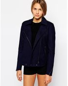 Colorblock Coat In Biker Style - Lyst