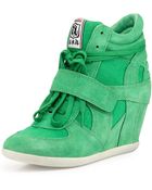Ash Bowie Suede Wedge Sneaker - Lyst