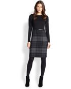 Akris Punto Jersey & Plaid Sheath Dress - Lyst