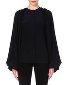 Givenchy Balloon-sleeve Silk Shirt - Lyst