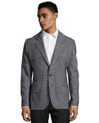 Dolce & Gabbana Grey Houndstooth Wool-Cotton 2-Button Blazer - Lyst