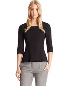 Hugo Boss Ivero | Stretch Peplum Top - Lyst