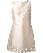 Dolce & Gabbana Floral Lace Hem Dress - Lyst