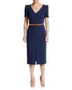 Michael Kors Stretch Wool Sheath Dress - Lyst