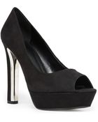 Mango Metallic Detail Peep-Toes - Lyst