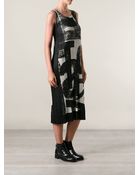 Pleats Please Issey Miyake Monochrome Print Tank Dress - Lyst