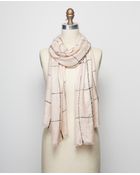 Ann Taylor Sequin Plaid Scarf - Lyst