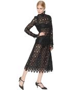Dolce & Gabbana Macramé Lace And Tulle Dress - Lyst