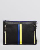 Ben Minkoff Saffiano Leather Menvelope Pouch - Lyst