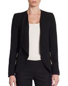 Ivanka Trump Zip-Detailed Crepe Blazer - Lyst