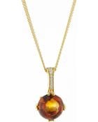 Frederic Sage Jelly Bean Citrine & Diamond Pendant Necklace - Lyst