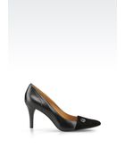 Armani Jeans Leather Court Shoe With Suede Toe - Lyst