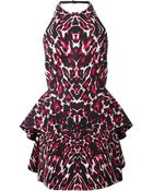 McQ by Alexander McQueen Leopard Print Halter Neck Dress - Lyst