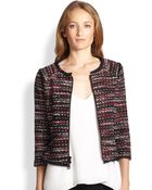 Milly Frayed-Edge BouclÉ Jacket - Lyst