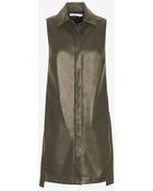 Bailey 44 Exclusive Leather-Like Shirtdress: Olive - Lyst