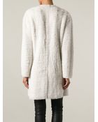 Liska Ribbed Mink Fur Coat - Lyst
