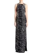 Matthew Williamson Starlight Silk Beaded Evening Gown - Lyst