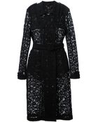 Burberry Prorsum Floral Lace Trench Coat - Lyst