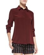 Rebecca Minkoff Ellison Long-Sleeve Silk Blouse - Lyst
