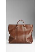 Burberry Leather Tote Bag - Lyst