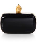 Alexander McQueen Patent Leather Skull Clutch - Lyst