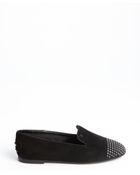 Tod's Black Suede Cap Toe Flats - Lyst