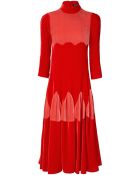 Meadham Kirchhoff Red Pink Velvet Tura Dress - Lyst