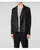 AllSaints Manson Leather Biker Jacket - Lyst