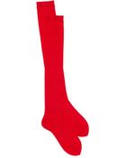 Meadham Kirchhoff Red Knee Socks - Lyst