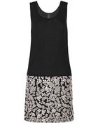 Vera Wang Sequin And Tulle-Embellished Jersey Dress - Lyst